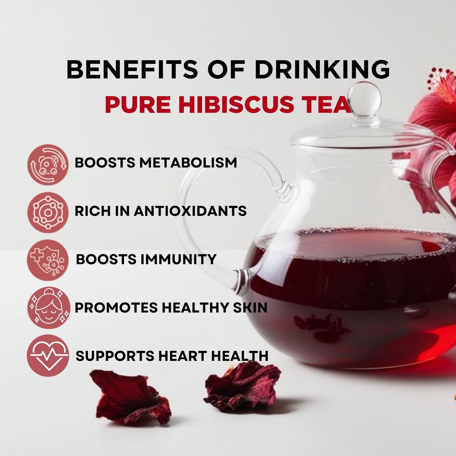 Pure Hibiscus Herbal Tea Tisane | 30g