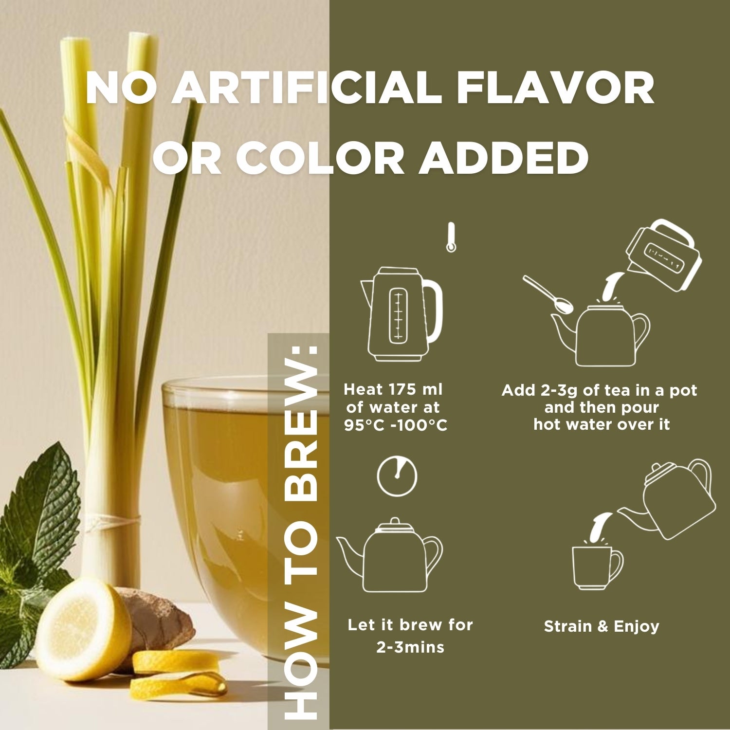 Ginger Lemongrass Herbal Tea Infusion | 50g