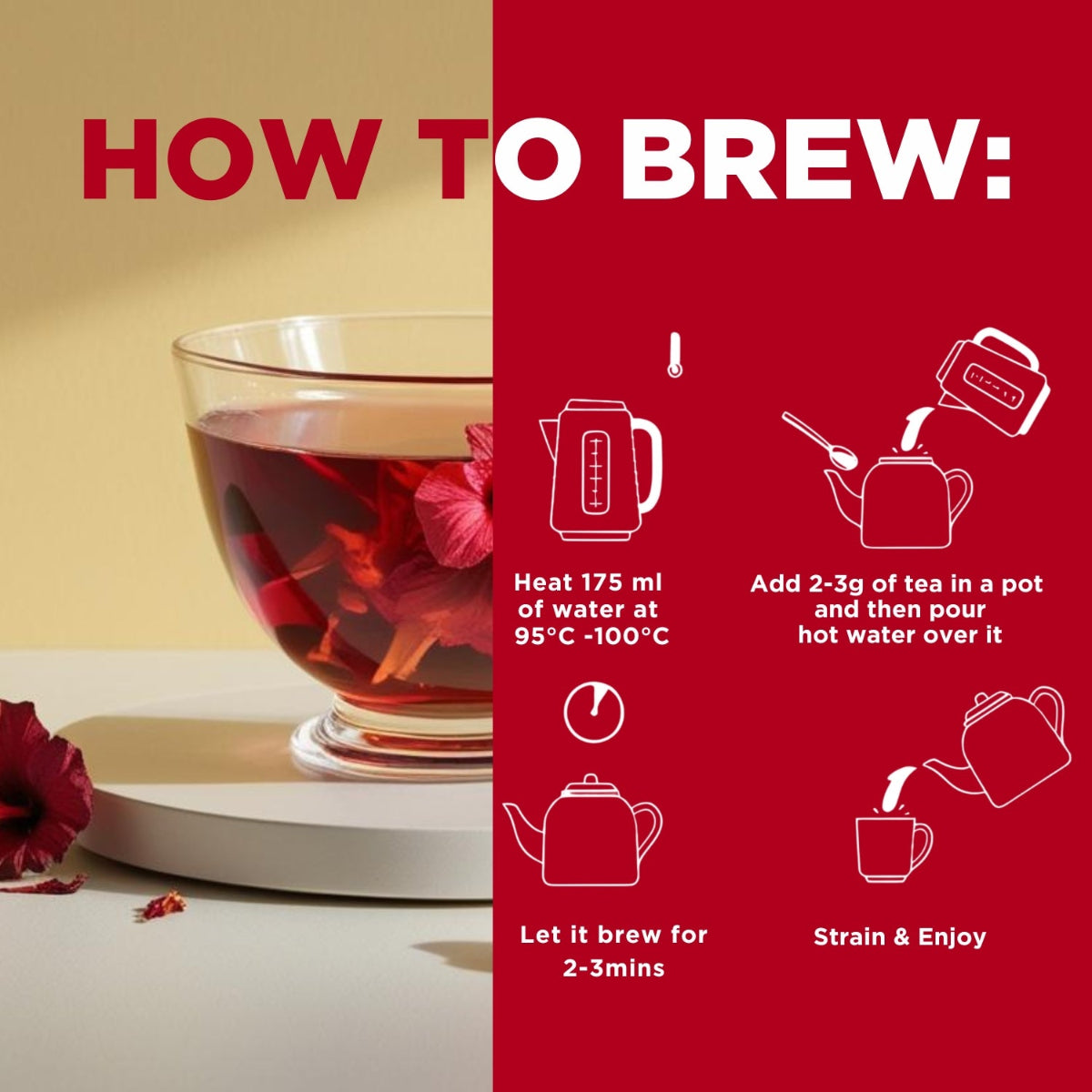 Pure Hibiscus Herbal Tea Tisane | 30g