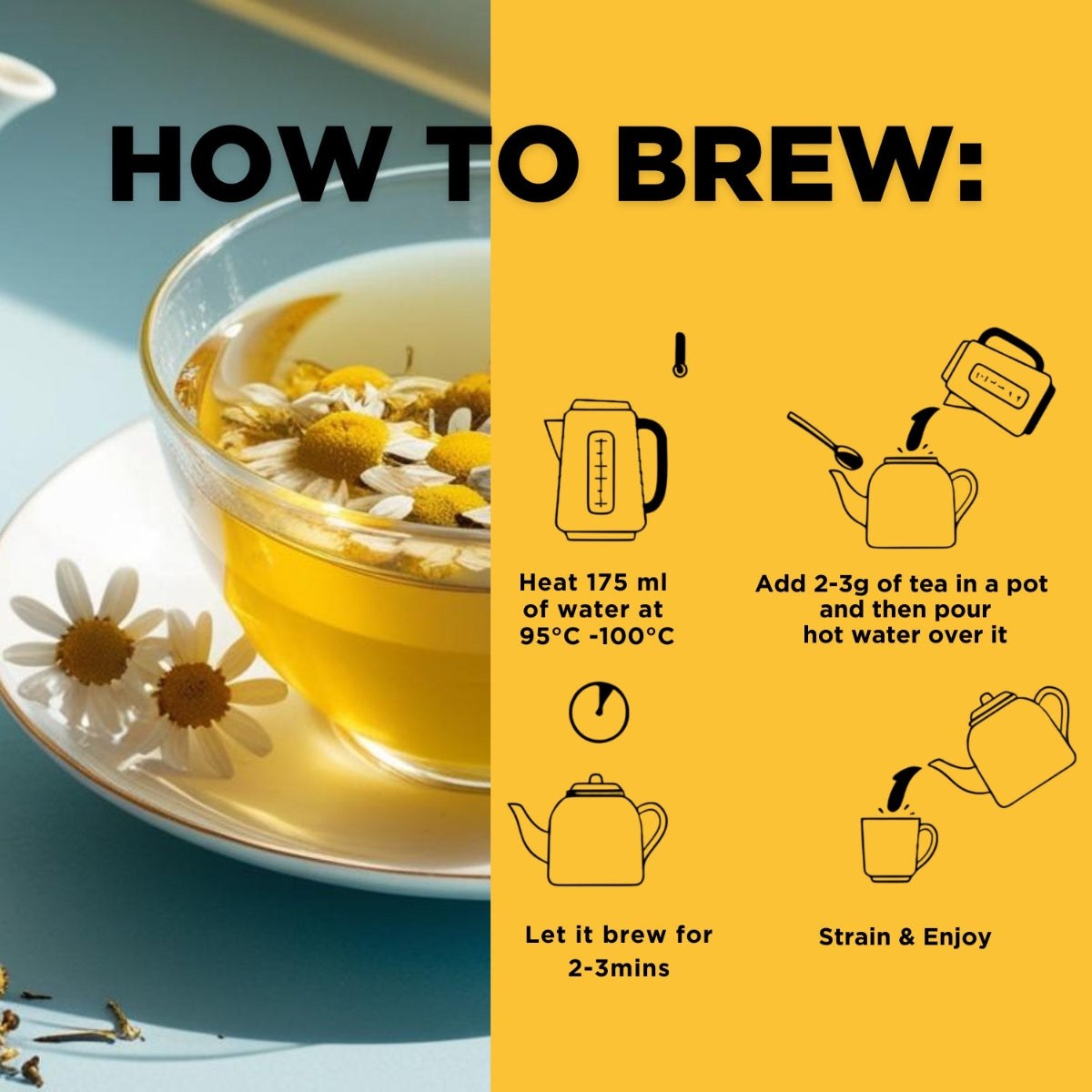 Pure Chamomile Flower Herbal Tea Tisane | 30g
