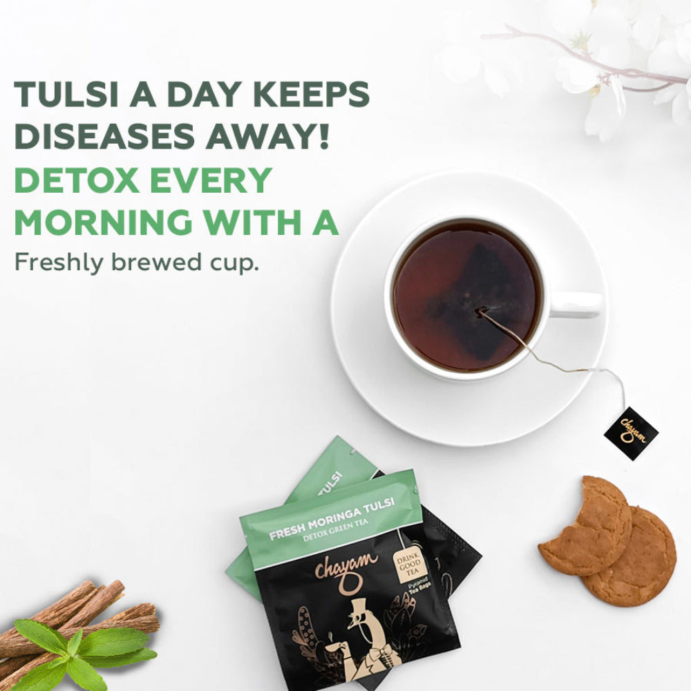 Moringa Tulsi Green Tea | Tea Bags