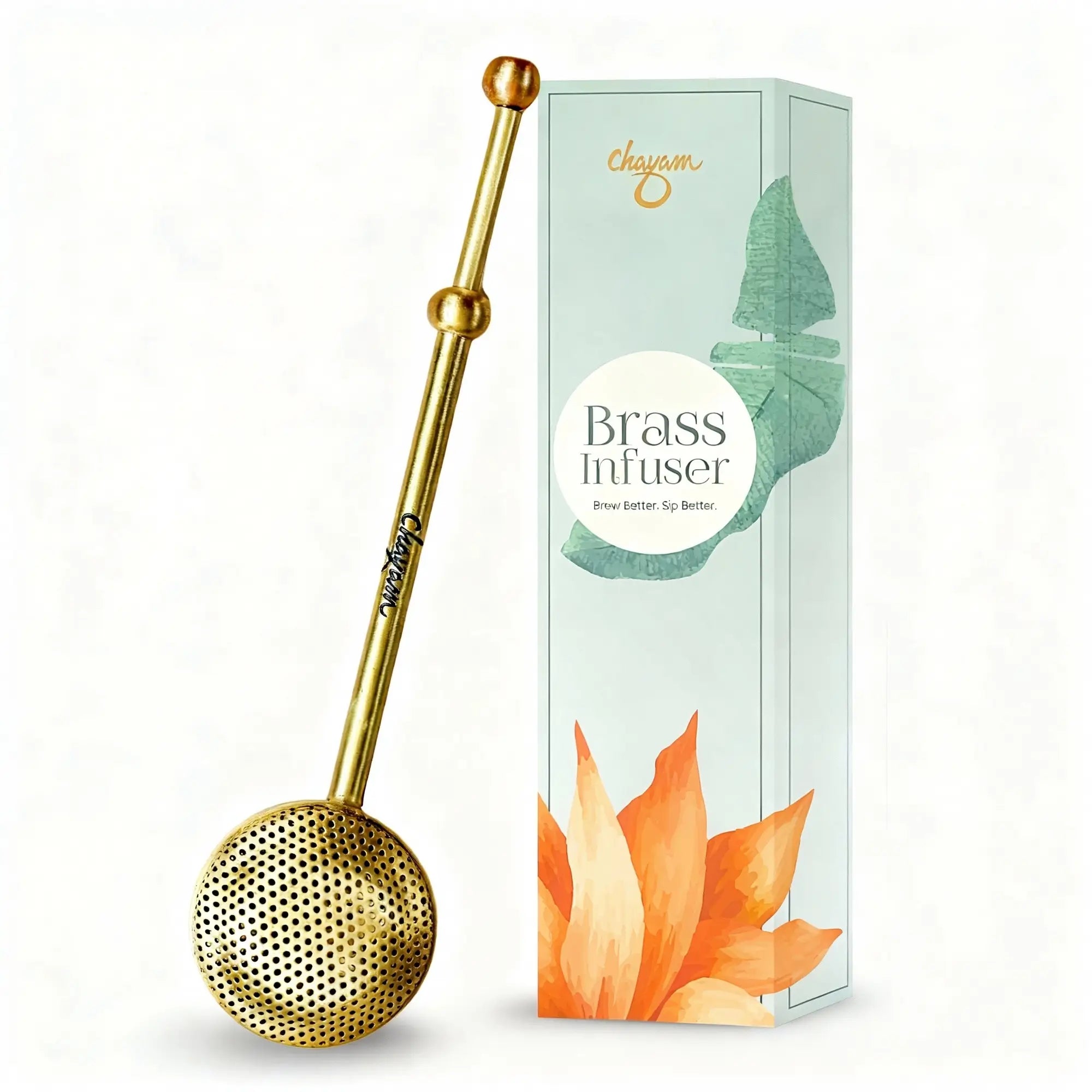 Premium Telescopic Pure Brass Tea Infuser