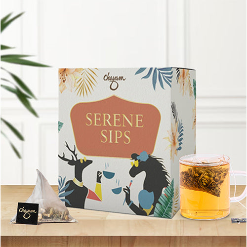 Serene Sips Tea Sampler Gift Box – 10 Assorted Tea Bags