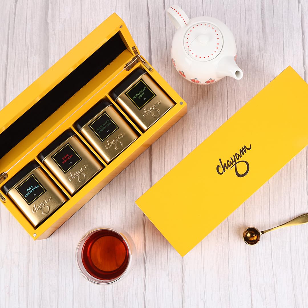 Fine Tea Chest | Wooden Tea Gift Box | Premium Diwali Gift Idea