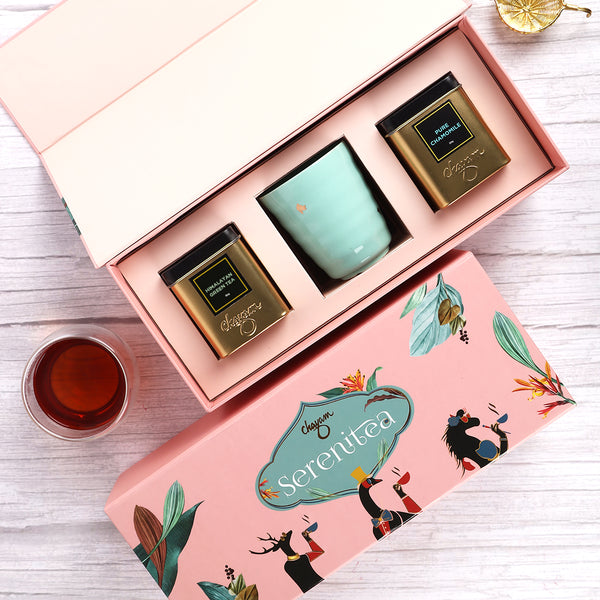 Serenitea Gift Box – Elegant Tea Set with Kulhad & Tins