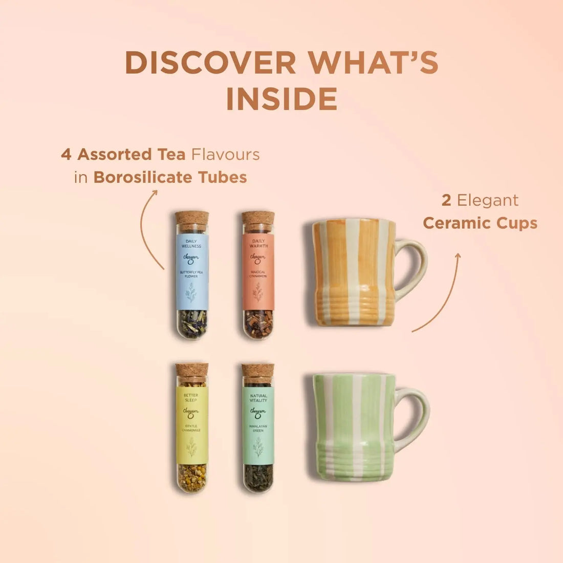 The Dream | Gift Box | 4 tea tubes and 2 cups