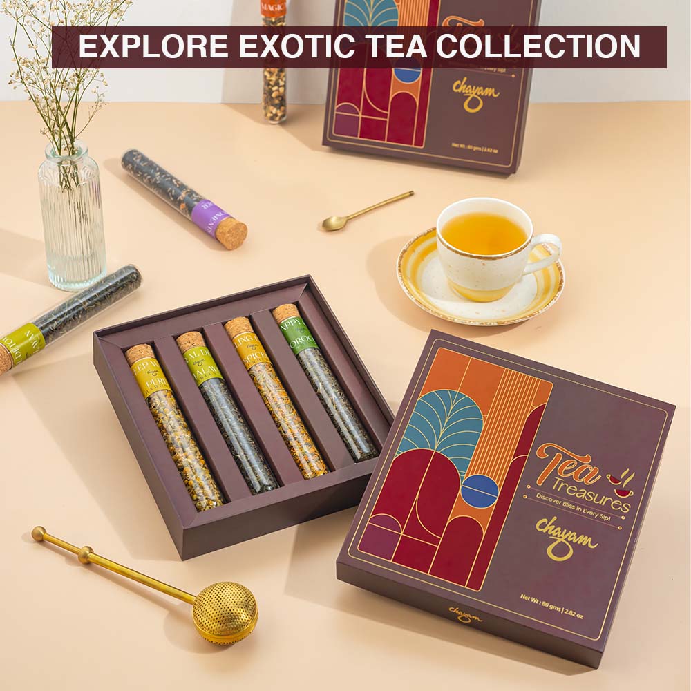 Assorted Tea Gift Set | 4 Tea Flavours in Glass Tubes