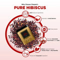 Chayam's Pure Hibiscus packaging with product and benefits text on a white background