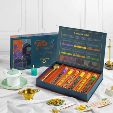 Tea Treasure Tea Gift Set | 6 Teas in Glass Tubes
