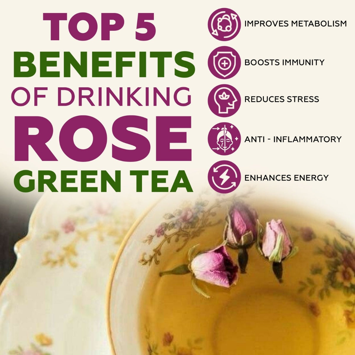 Rose Green Tea | 50g