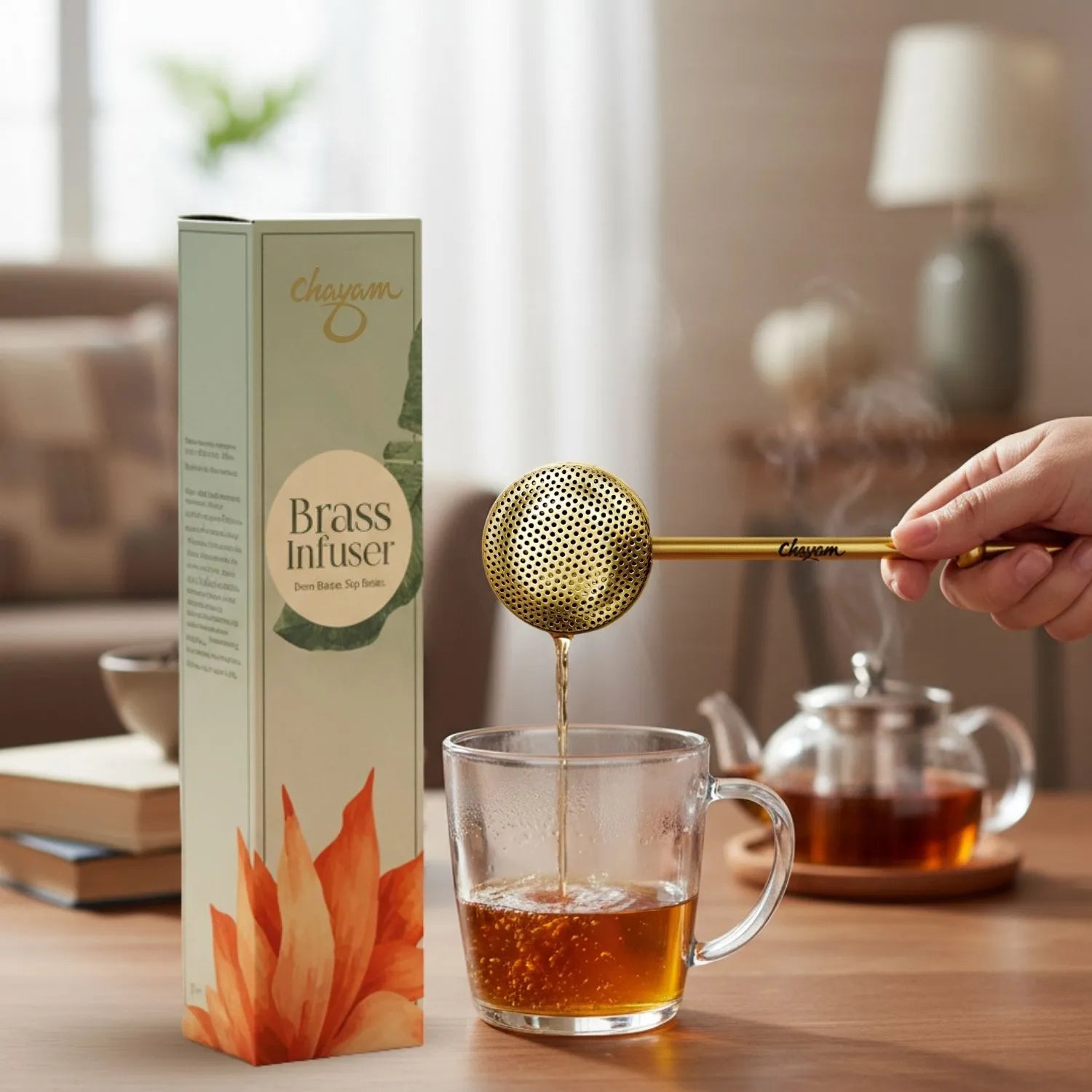 Premium Telescopic Pure Brass Infuser
