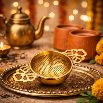 SHILP - Ethnic Festive Designed Lead-free Brass Strainer