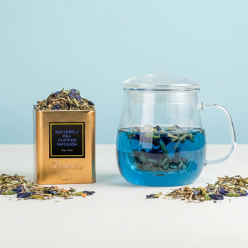 NECTAR Tea Set: Butterfly Pea Infusion with Glass Infusion Mug