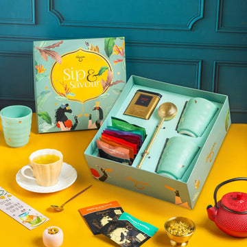Sip and Savour Tea Gift Hamper | Luxury Tea Gift Set | Perfect Diwali Gift