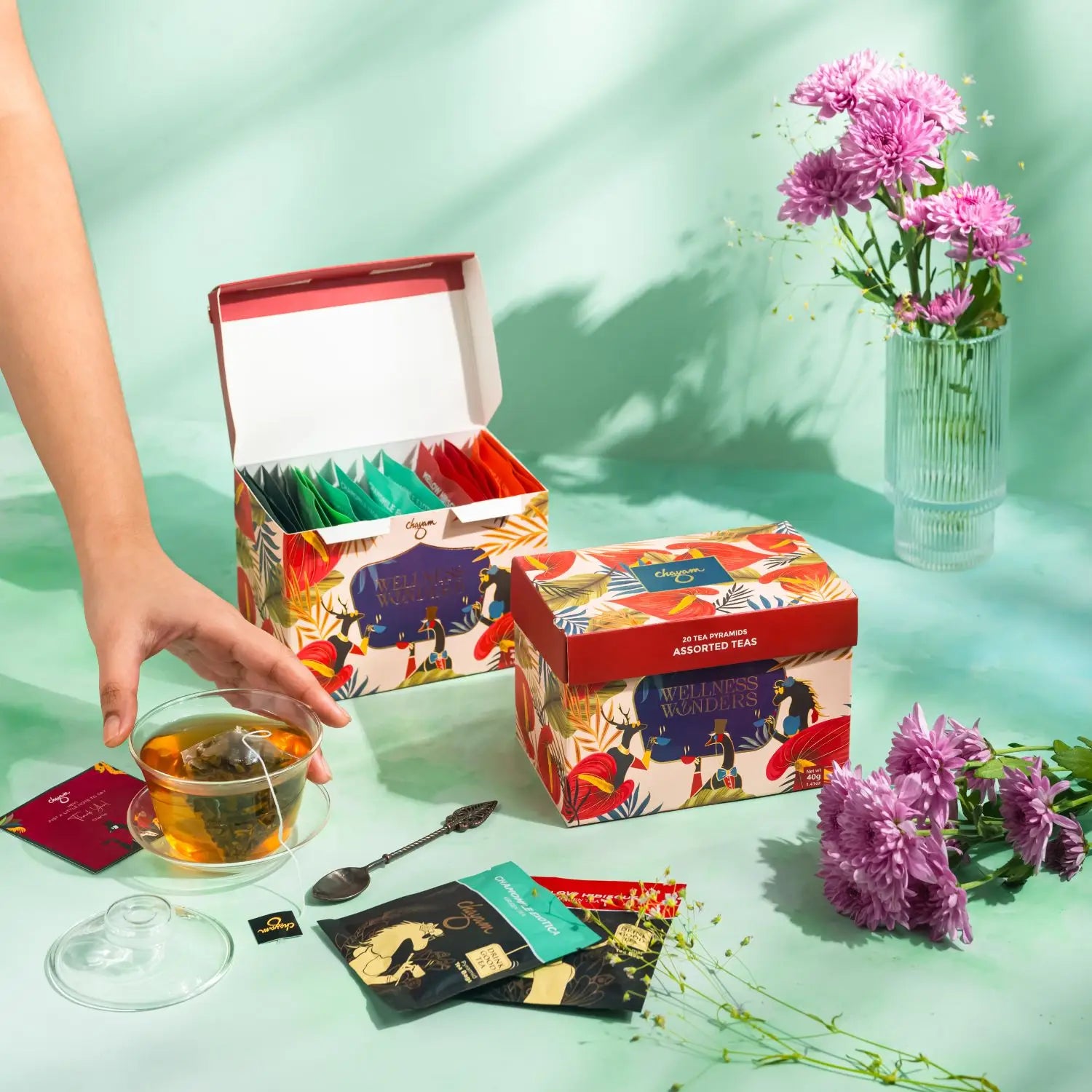Wellness Wonders Gift Box | 5 Flavours 20 Tea Bags | Healthy Diwali Gift