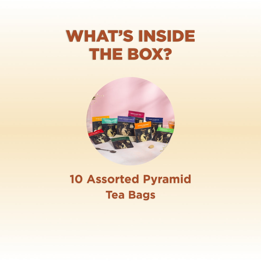 Serene Sips Gift Box | 10 Assorted Tea Bags | Curated Gift for Diwali