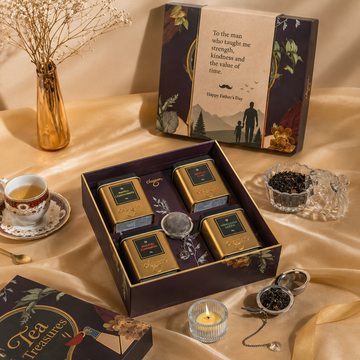Father's Day Gift: 4 Luxury Tea Tins with a Ball Mesh Tea Infuser