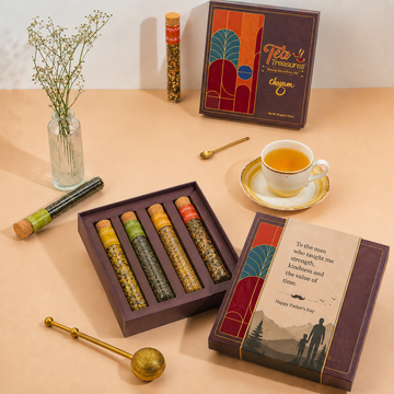 Father's Day Gift Box: 4 Assorted Premium Tea Tubes